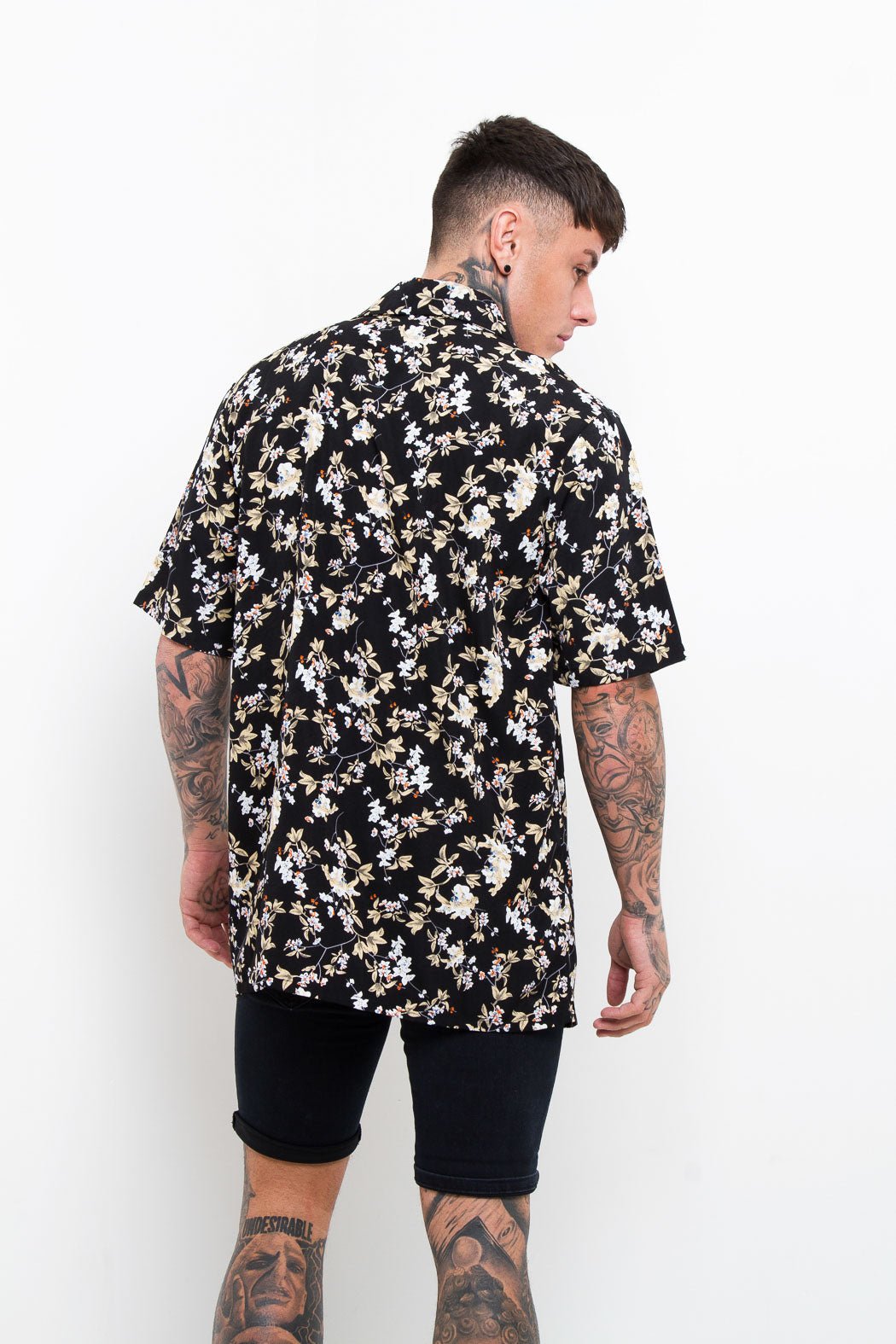 Liquor N Poker Super Skinny Black Wash Distressed Denim Shorts - Liquor n Poker