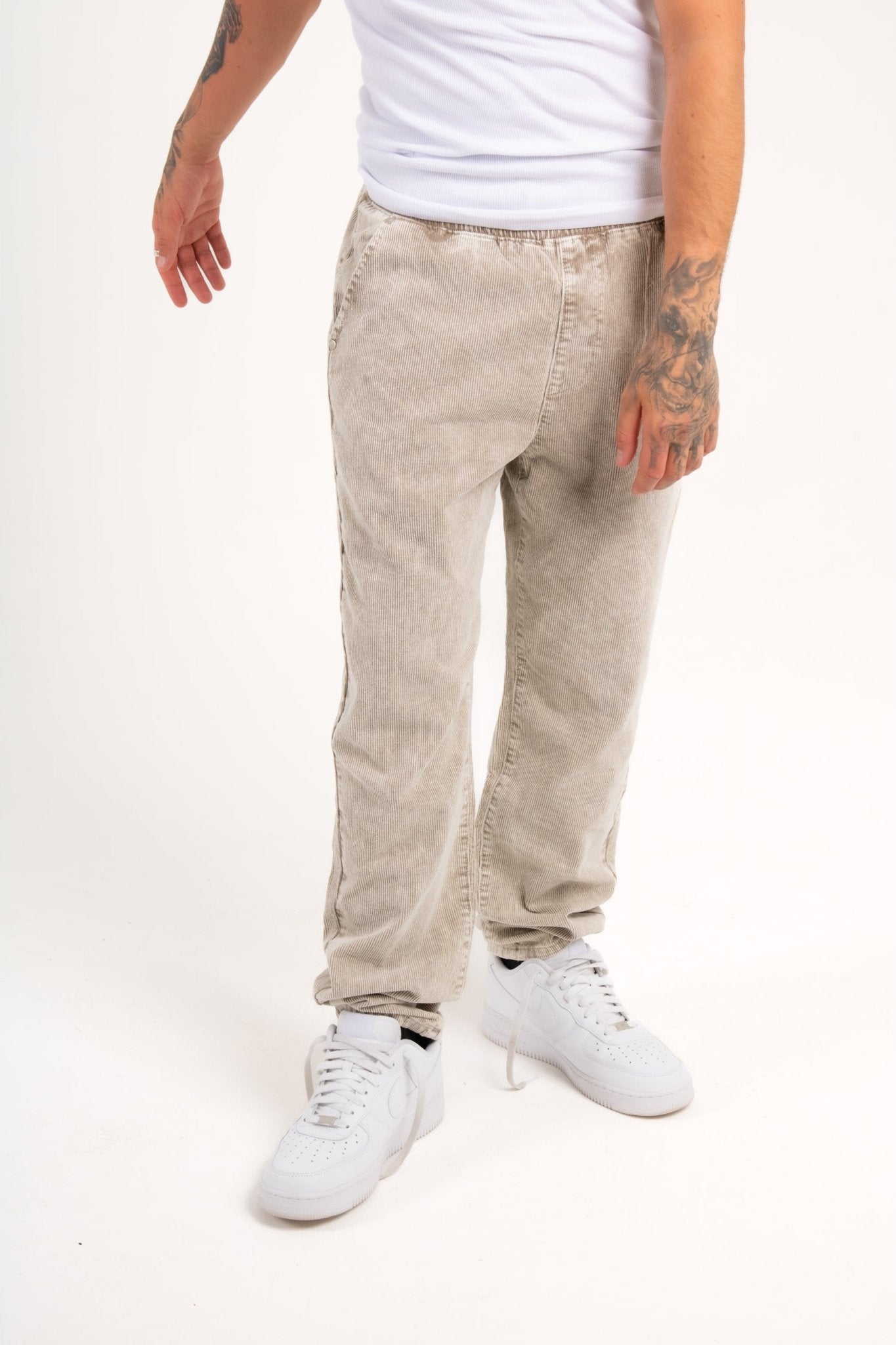 LNP ACID BEIGE CORDUROY STRAIGHT TROUSER - Liquor n Poker