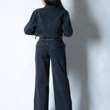 LNP baggy chain detail jean in black - Liquor n Poker