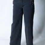 LNP baggy chain detail jean in black - Liquor n Poker