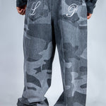 LNP baggy fit denim jeans in tonal camo - Liquor n Poker