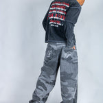 LNP baggy fit denim jeans in tonal camo - Liquor n Poker