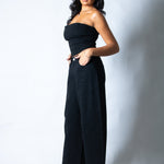 LNP Balloon Leg Low Rise Embellished Jean In Black - Liquor n Poker