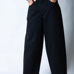 LNP Balloon Leg Low Rise Embellished Jean In Black - Liquor n Poker