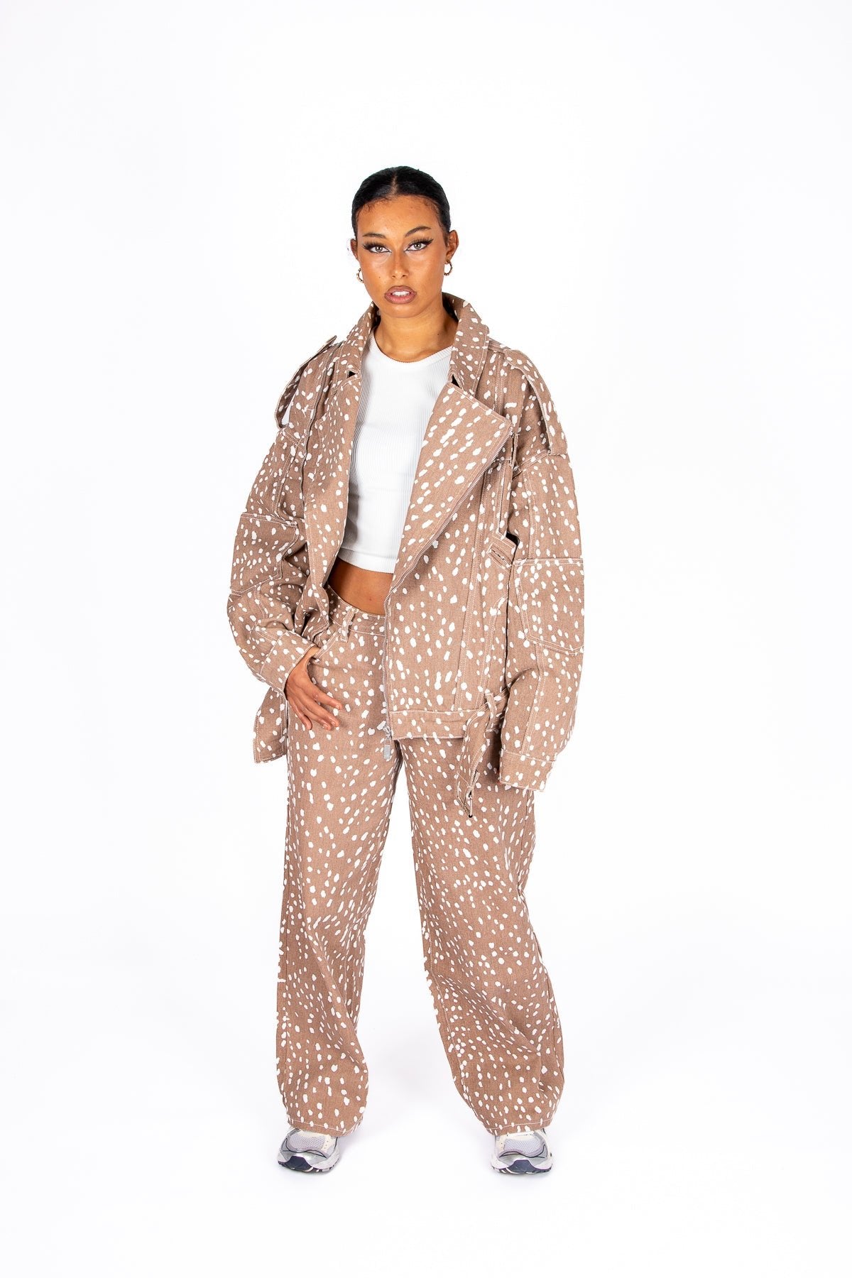 LNP BAMBI PRINT BAGGY JEANS - Liquor n Poker