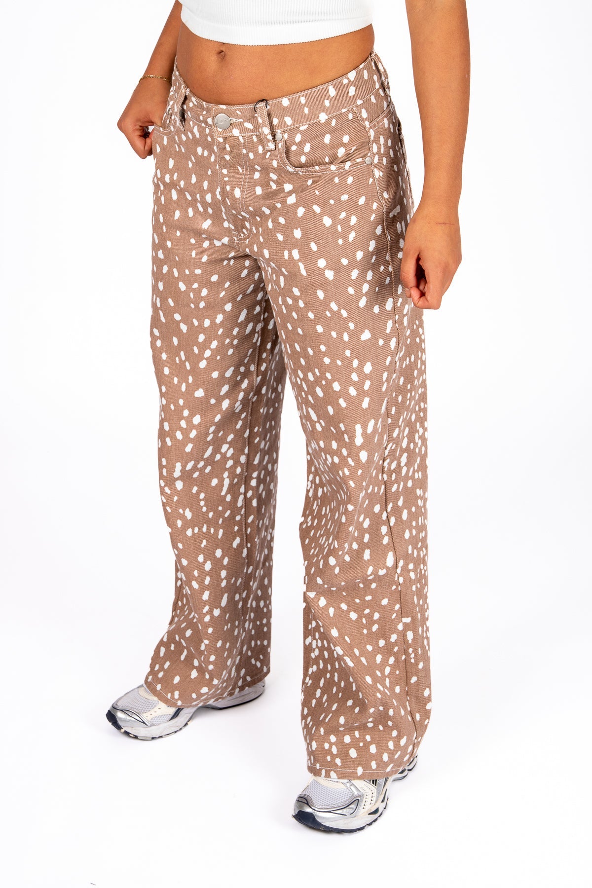 LNP BAMBI PRINT BAGGY JEANS - Liquor n Poker