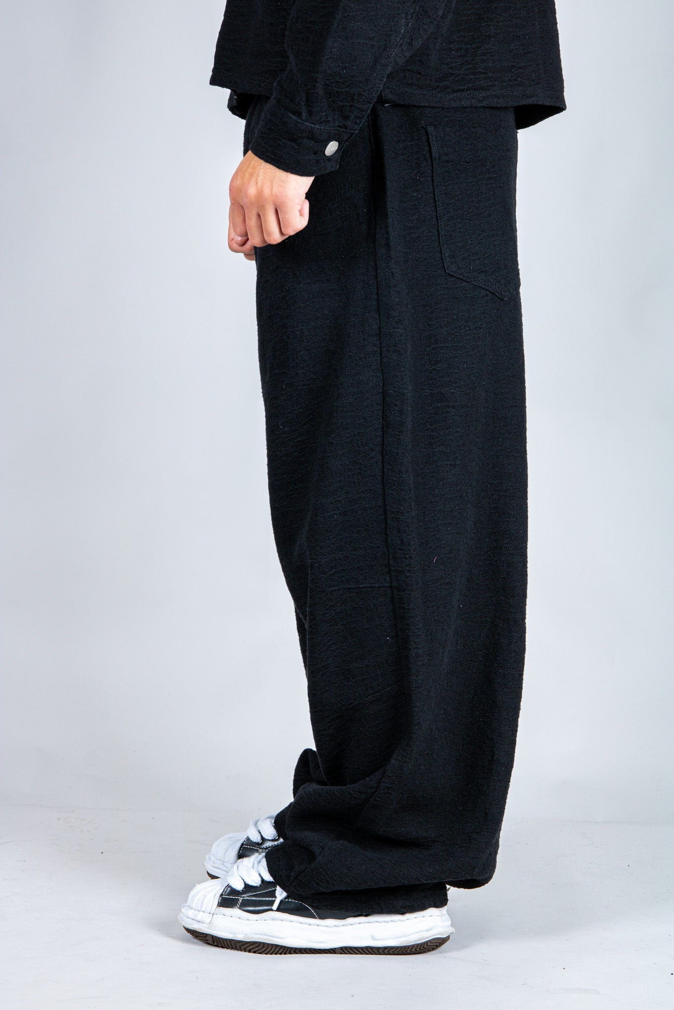 LNP black baggy textured jeans - Liquor n Poker