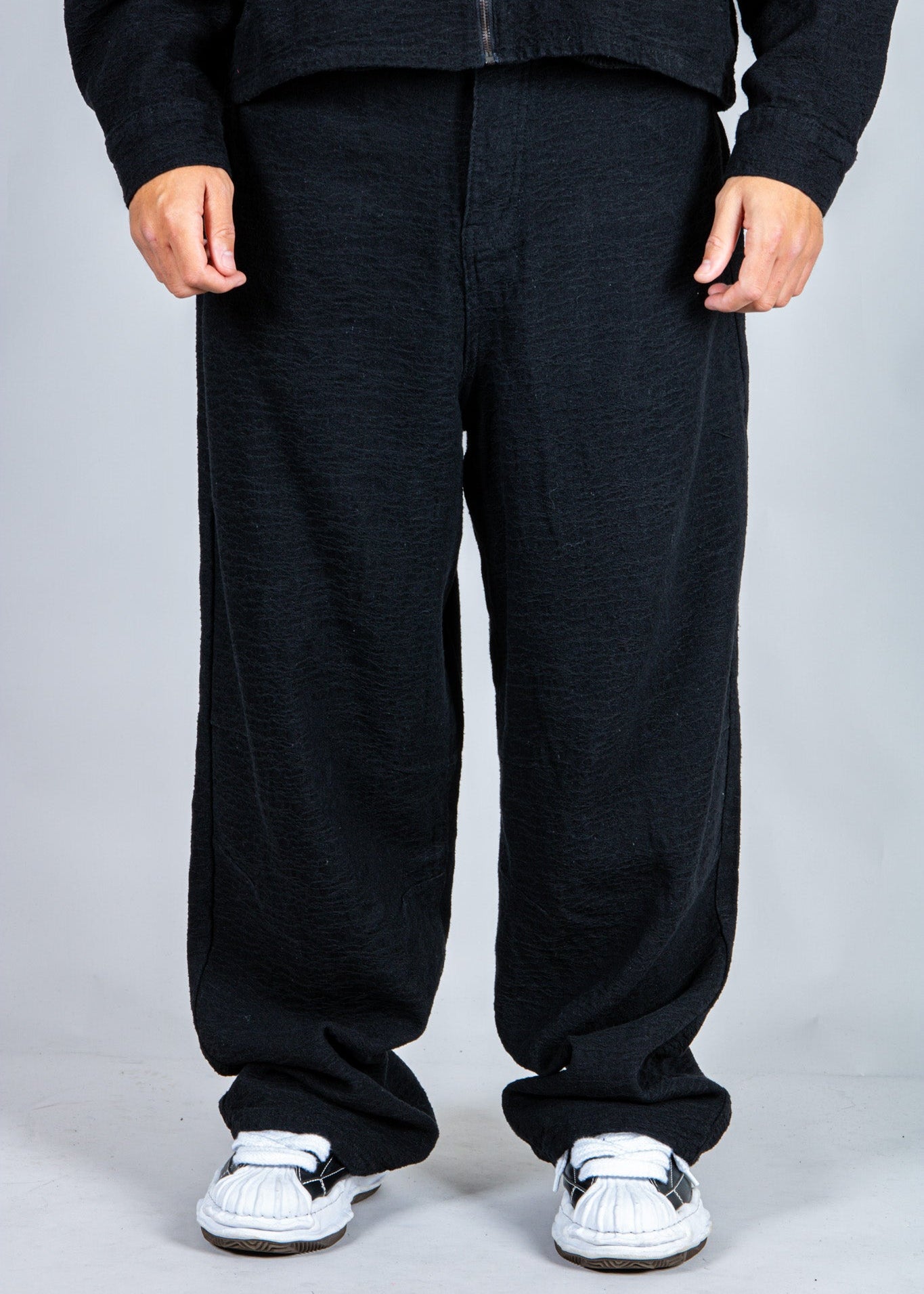 LNP black baggy textured jeans - Liquor n Poker