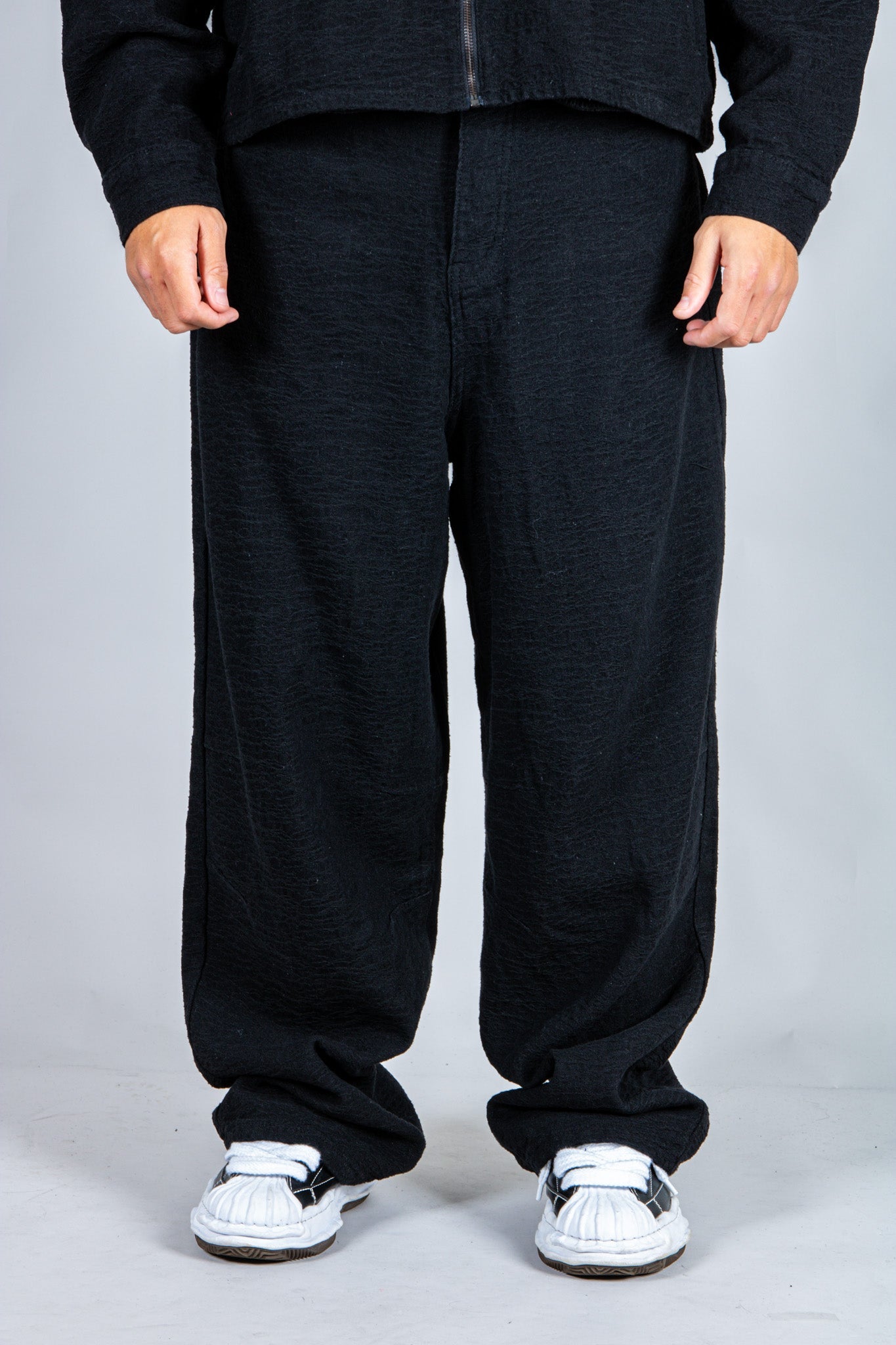 LNP black baggy textured jeans - Liquor n Poker