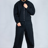 LNP black baggy textured jeans - Liquor n Poker