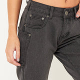 LNP BLACK MIDORI BOYFRIEND JEANS - Liquor n Poker