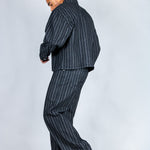 LNP black pinstripe relaxed baggy jean - Liquor n Poker