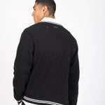 LNP BLACK VARSITY KNIT CARDIGAN - Liquor n Poker