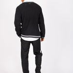 LNP BLACK VARSITY KNIT CARDIGAN - Liquor n Poker