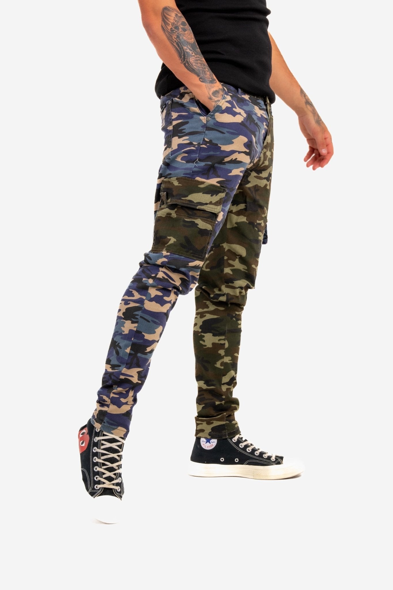 LNP Blue Green Split Fort Camo Cargo - Liquor n Poker