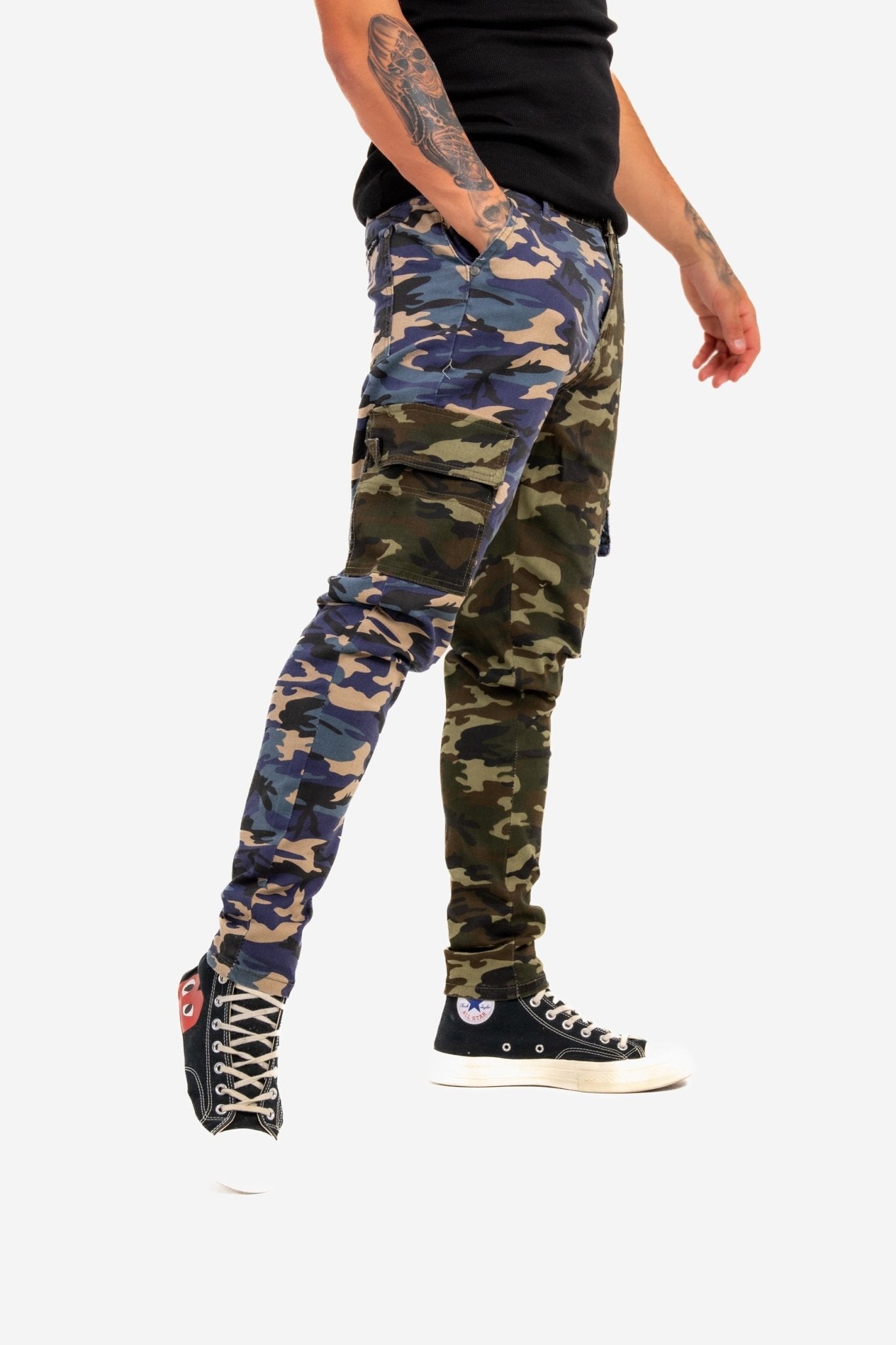 LNP Blue Green Split Fort Camo Cargo - Liquor n Poker