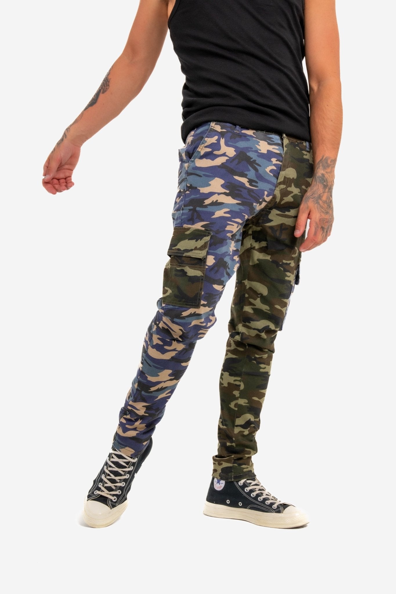 LNP Blue Green Split Fort Camo Cargo - Liquor n Poker