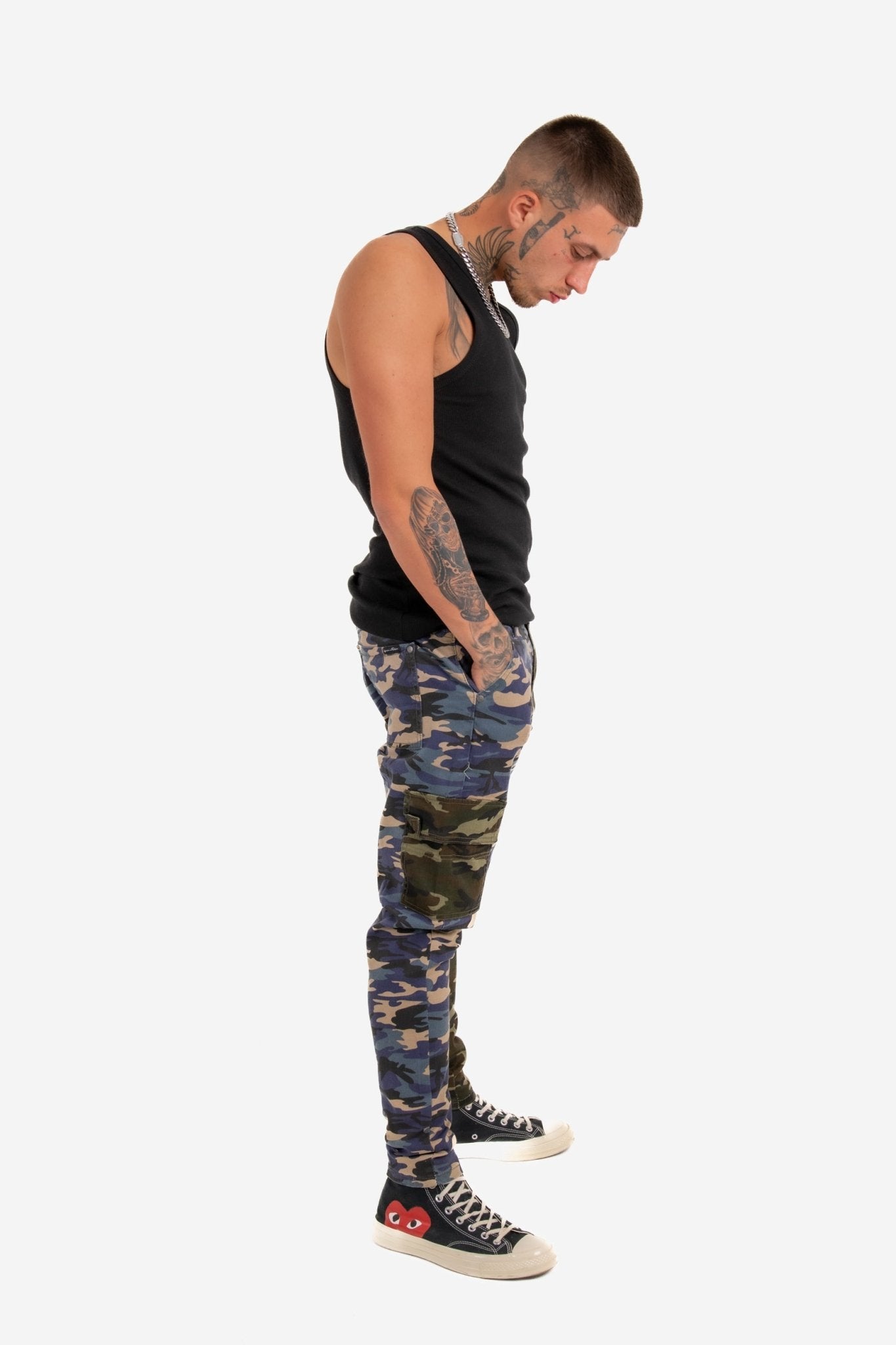 LNP Blue Green Split Fort Camo Cargo - Liquor n Poker