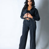 LNP boxy denim chain detail jacket - Liquor n Poker