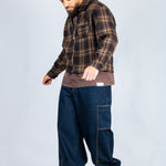 LNP brown boxy zip through shirt - Liquor n Poker