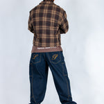 LNP brown boxy zip through shirt - Liquor n Poker