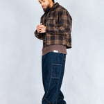 LNP brown boxy zip through shirt - Liquor n Poker