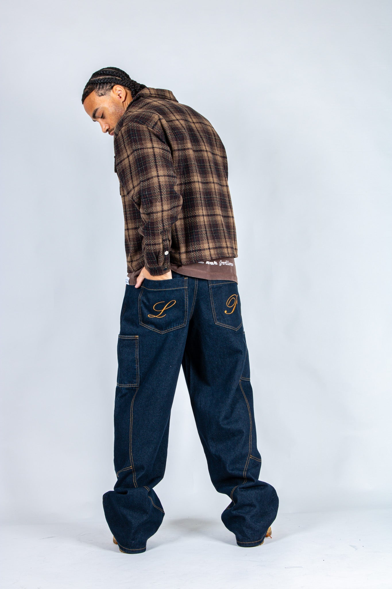 LNP brown boxy zip through shirt - Liquor n Poker