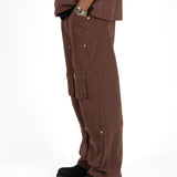 LNP BROWN DENIM CLASP CARGO - Liquor n Poker