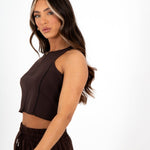 LNP BROWN RAW EDGE RIBBED RACER - Liquor n Poker