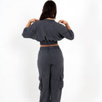 LNP CHARCOAL ESSENTIAL CROPPED TEE - Liquor n Poker