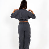 LNP CHARCOAL ESSENTIAL CROPPED TEE - Liquor n Poker