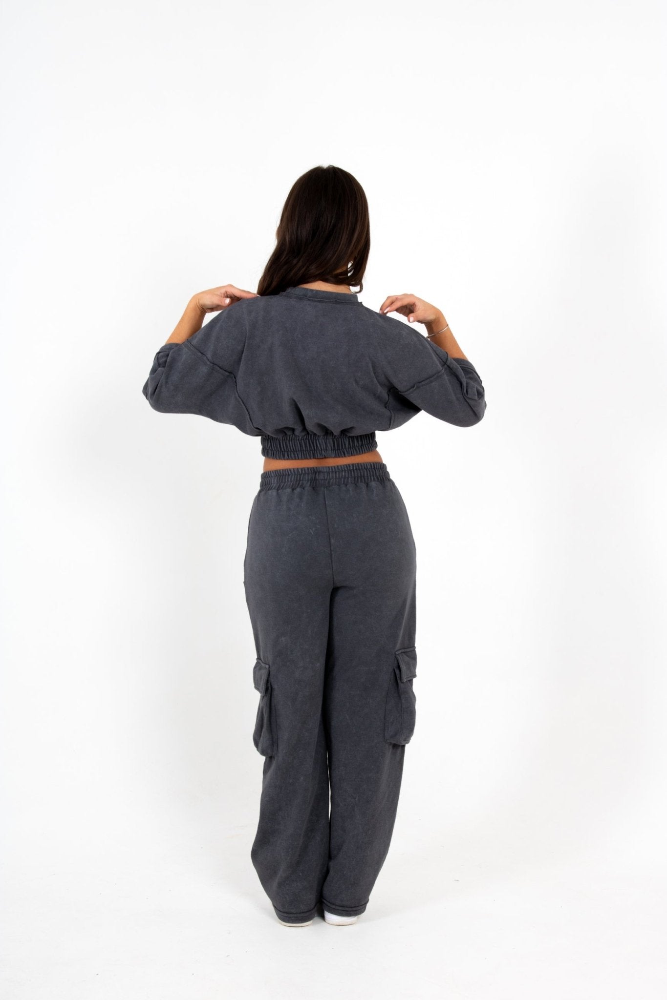 LNP CHARCOAL ESSENTIAL CROPPED TEE - Liquor n Poker