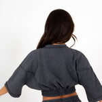 LNP CHARCOAL ESSENTIAL CROPPED TEE - Liquor n Poker