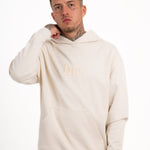 LNP CREAM RECYCLED REBEL HOODIE - Liquor n Poker