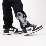 LNP DRAGON EMBROIDERED STRAIGHT LEG JEANS - Liquor n Poker