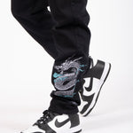 LNP DRAGON EMBROIDERED STRAIGHT LEG JEANS - Liquor n Poker