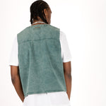 LNP Forest Green Denim Gilet - Liquor n Poker