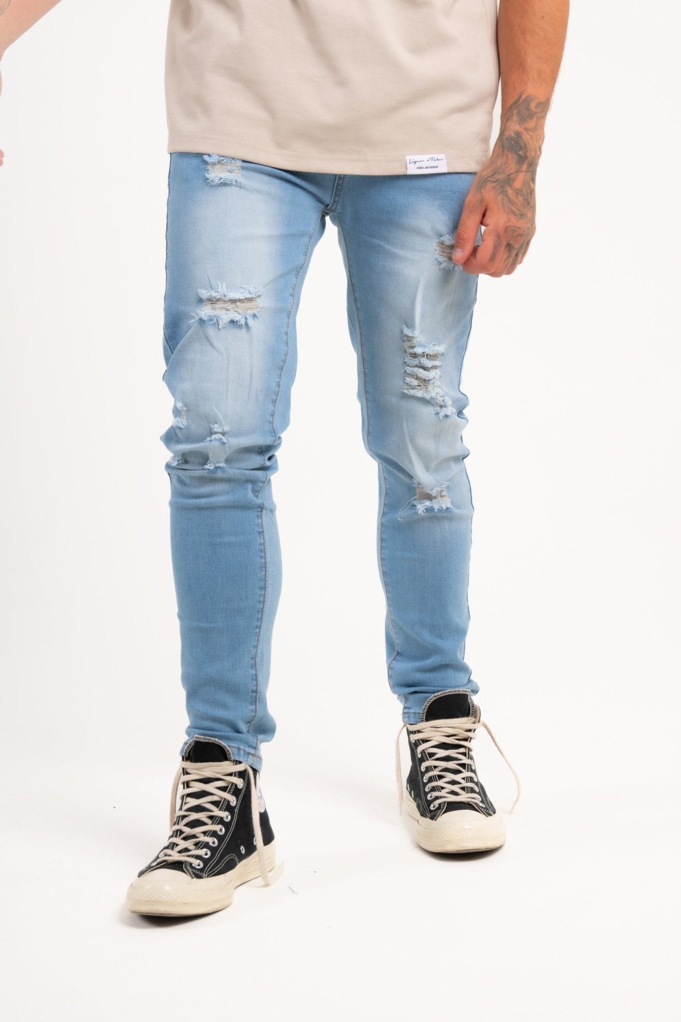 LNP Indigo Stonewash Logan Skinny Jeans - Liquor n Poker