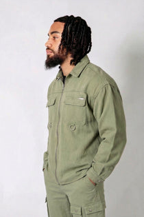 LNP Khaki Utility Cargo Shirt - Liquor n Poker