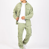LNP Khaki Utility Cargo Shirt - Liquor n Poker