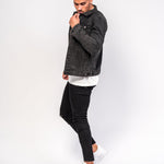 LNP Light Black Ripped Logan Skinny Jeans - Liquor n Poker
