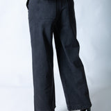 LNP mid rise straight jean with diamante seam detail in washed black - Liquor n Poker