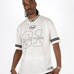 LNP OFF WHITE BLESSED VARSITY TEE MENS - Liquor n Poker