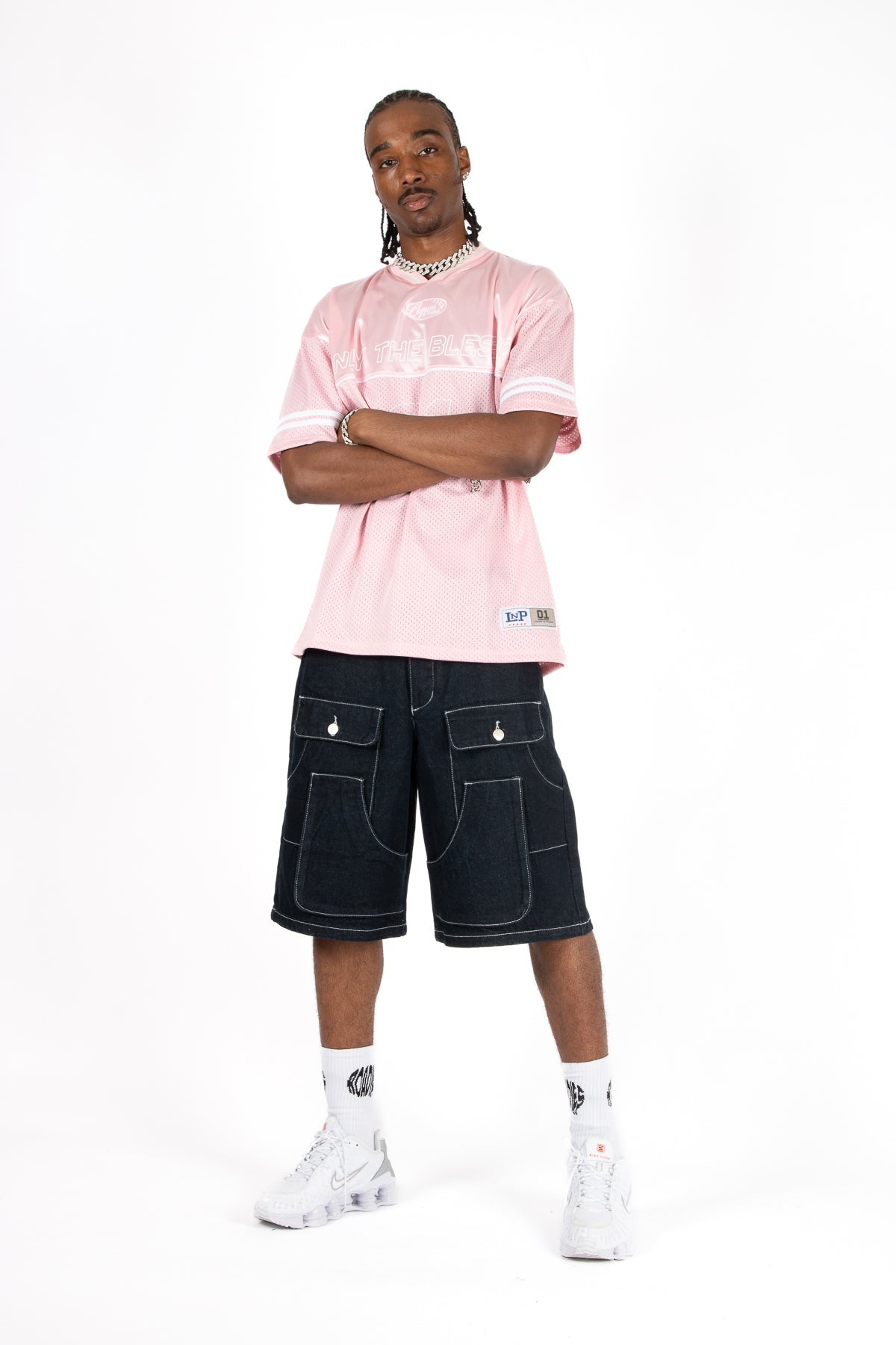 LNP PINK BLESSED VARSITY TEE MENS - Liquor n Poker