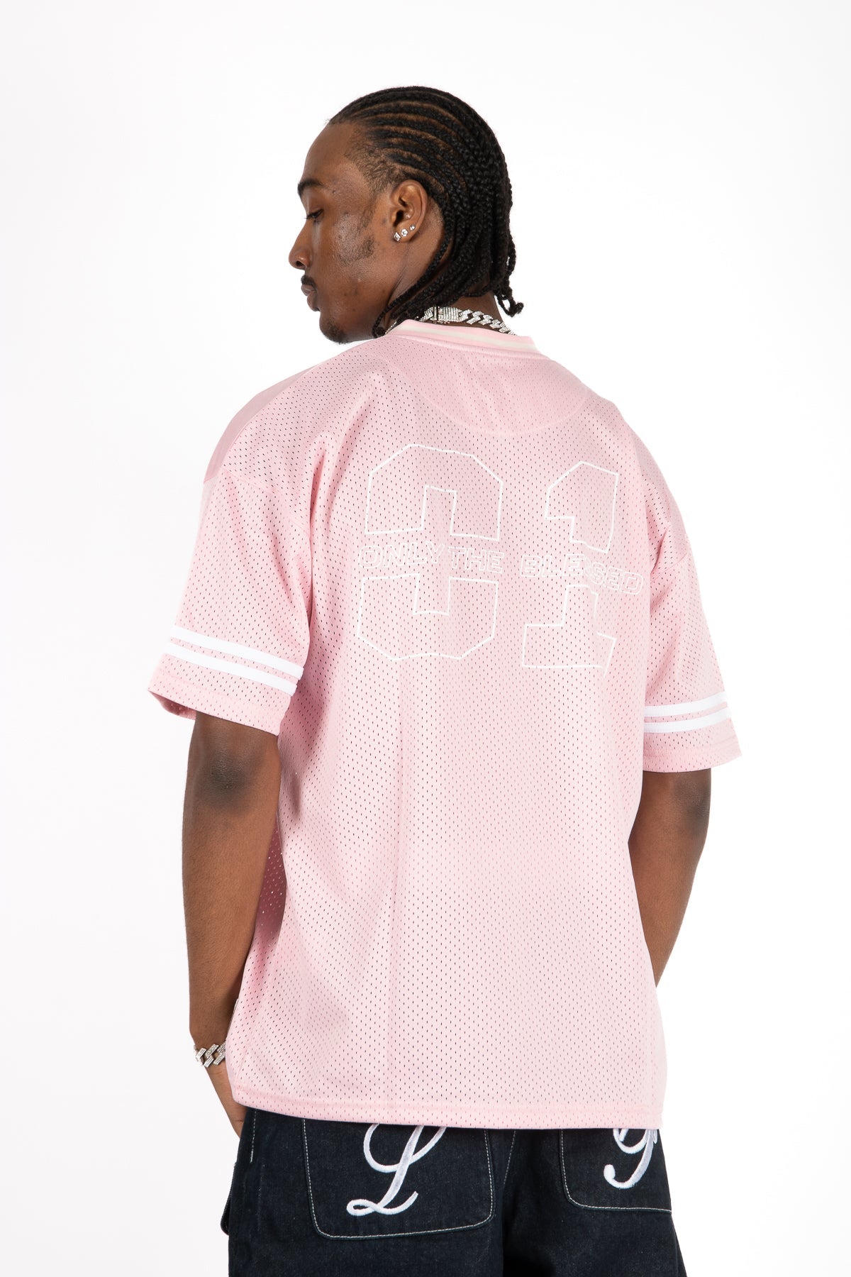 LNP PINK BLESSED VARSITY TEE MENS - Liquor n Poker