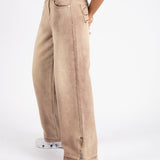 LNP SAND BROWN BARREL VARSITY JEANS - Liquor n Poker