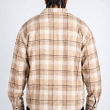 LNP Stone Oversized Flannel Shirt - Liquor n Poker