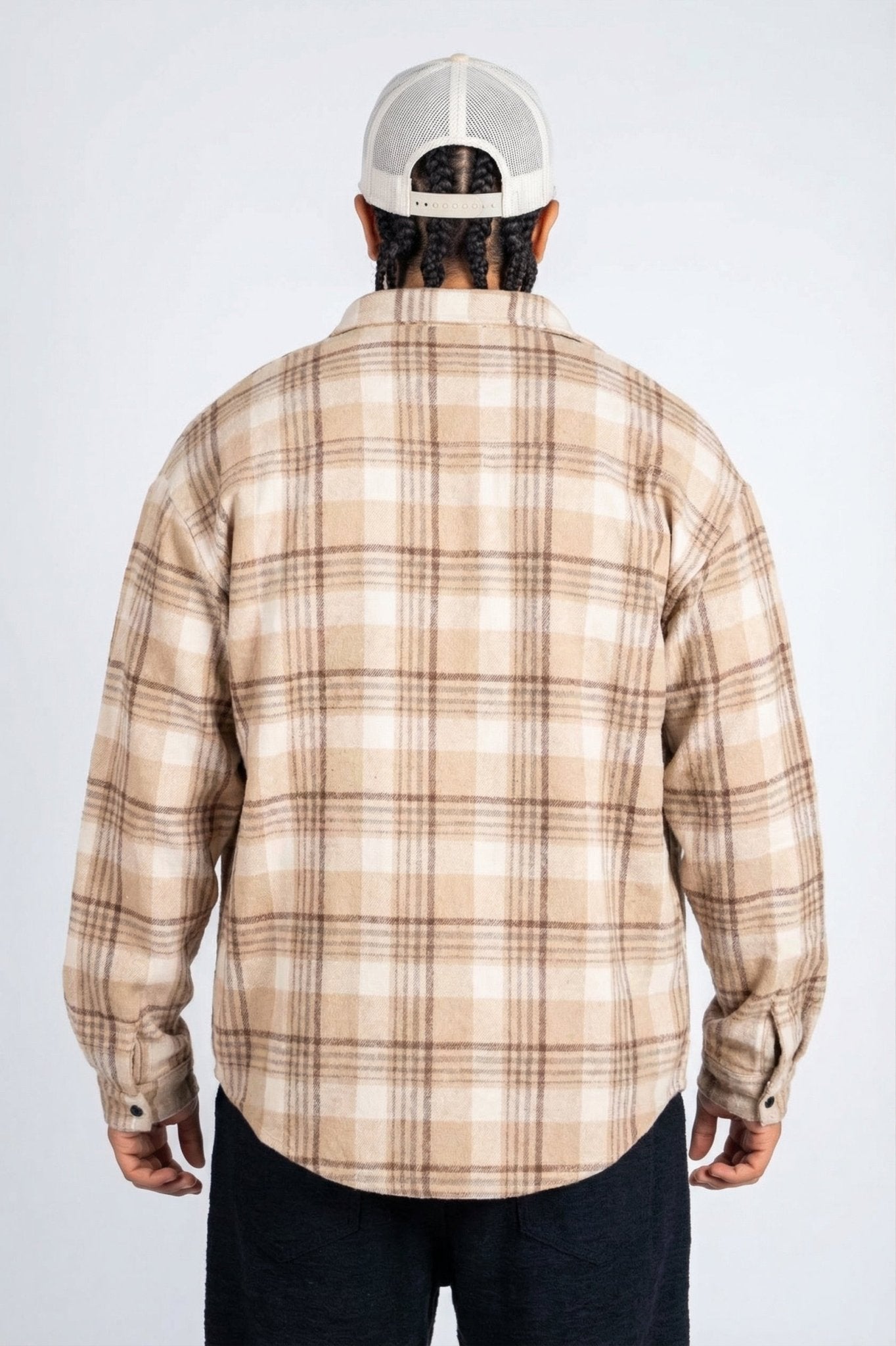 LNP Stone Oversized Flannel Shirt - Liquor n Poker