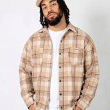 LNP Stone Oversized Flannel Shirt - Liquor n Poker