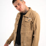LNP Tan Distressed Norton Trucker Jacket - Liquor n Poker